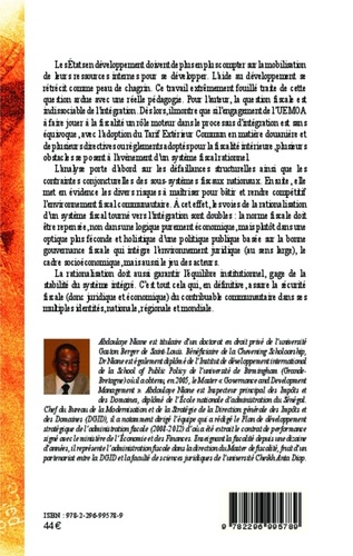Fiscalité et intégration économique. Le cas du système fiscal sénégalais dans l'UEMOA