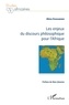 Abou Karamoko - Les enjeux du discours philosophique pour l'Afrique.