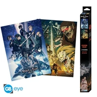 Attack on titan - set 2 posters chibi (52x38 cm) - chibi set 2