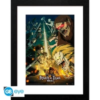 Attack on titan - tirage encadré "s4 key art 3" (30x40 cm)