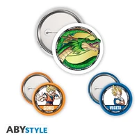 Dragon ball - pack de badges - goku, vegeta & shenron
