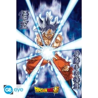 Dragon ball super - poster maxi (91,5x61 cm) effet métal - goku