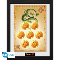 Dragon ball - tirage encadré dbz/"dragon balls" (30x40 cm)