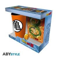 Dragon ball - verre xxl + pin's + carnet "dragon ball"