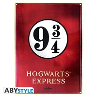 Harry potter - plaque métal "voie 9 3/4" (28x38)