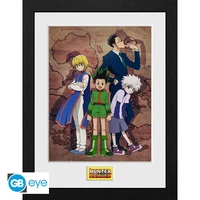 Hunter x hunter - tirage encadré "key art carte" (30x40 cm)