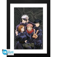 Jujutsu kaisen - tirage encadré "photo de groupe" (30x40 cm)