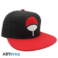 Naruto shippuden - casquette snapback- noir & rouge - uchiwa