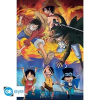 One piece - poster maxi (91,5x61 cm) - ace sabo luffy