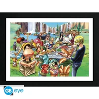 One piece - tirage encadré "hot-dog party" (30x40 cm)