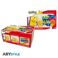 Pokemon - pack cahier a5 + mug 320 ml + cartes postales "pikachu"