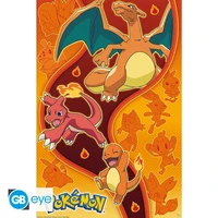 Pokemon - poster maxi (91,5x61 cm) - type feu