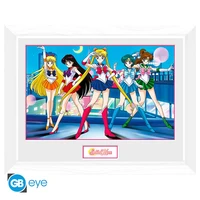 Sailor moon - tirage encadré "groupe" (30x40 cm) (cadre blanc)