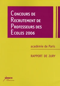 Concours de recrutement de professeurs des écoles 2006