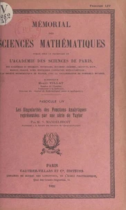 Les singularités des fonctions analytiques représentées par une série de Taylor
