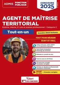 Concours Agent de maîtrise territorial externe, interne, 3e voie, examen professionnel, catégorie C