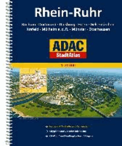 ADAC StadtAtlas Rhein-Ruhr 1 : 20 000 - Bochum. Dortmund. Duisburg. Essen. Gelsenkirchen. Krefeld. Mülheim a. d. .R.. Münster. Oberhausen. Insgesamt 74 Städte und Gemeinden.