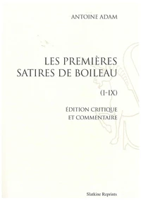 Les premières satires de Boileau (1941)