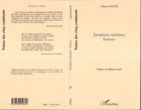 Adama Diané - Errances océanes - Poèmes.
