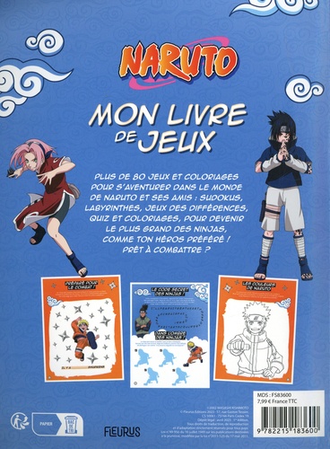 Mon livre de jeux Naruto - Adeline Michel Tran
