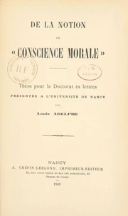 De la notion de conscience morale