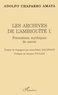 Adolfo Chaparro Amaya - Les archives de l'ambiguïté - Tome 1, Formations mythiques de savoir.