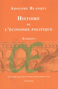 Histoire de l'économie politique en Europe des anciens jusqu'à nos jours
