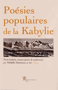 Adolphe Hanoteau - Poésies populaires de la Kabylie du Jurjura.