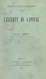 L'intérêt du capital