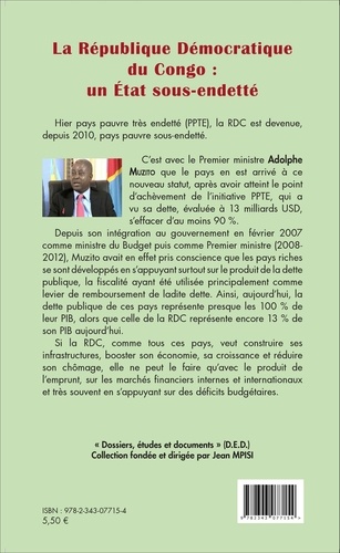La république démocratique du congo : un état sous-endetté. Esprit de pauvreté ou d'émergence ?