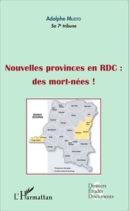Adolphe Muzito - Nouvelles provinces en RDC : des morts-nées !.