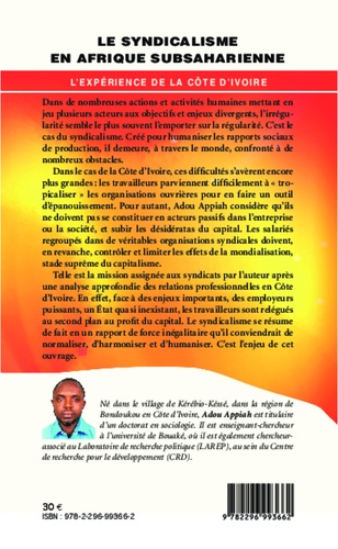 Le syndicalisme en afrique subsaharienne. L'expérience de la Côte d'Ivoire