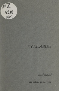 Adrian Miatlev et Pierre Chabert - Syllabies.
