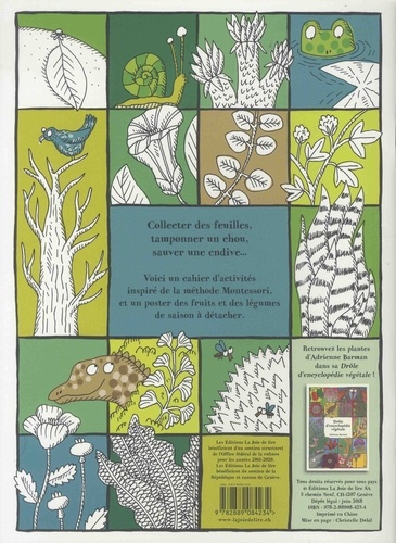 Drôle d'herbier, d'après la pédagogie Montessori. Un poster offert à l'intérieur