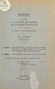 Contribution à l'étude des relations entre la composition et la valeur boulangère des farines de blé