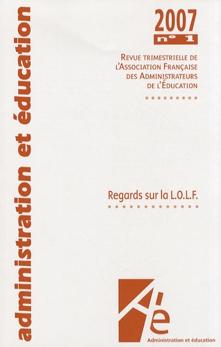 Jean-Richard Cytermann - Administration et Education N° 113, Février 2007 : Regards sur la LOLF.