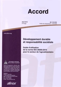 Accord AC X 30-030 Développement durable et responsabilité sociétale