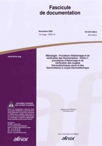 Fascicule de documentation FD X07-029-2 Métrologie