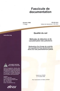 Fascicule de documentation FD X31-614 Qualité du sol