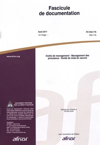 Fascicule de documentation FD X50-176 Outils de management