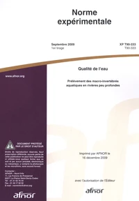 Norme expérimentale XP T90-333