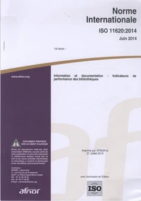 Norme Internationale ISO 11620:2014 Information et documentation