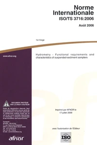 Norme internationale ISO/TS 3716:2006 Hydrometry