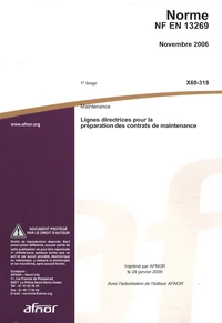 Norme NF EN 13269 Maintenance