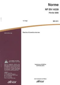 Norme NF EN 14339 Bouches d'incendie enterrées
