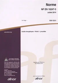 Norme NF EN 16247-3 Audits énergétiques