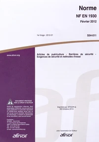 Norme NF EN 1930 Articles de puériculture