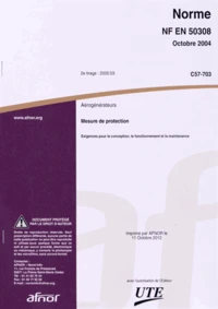 Norme NF EN 50308 Aérogénérateurs