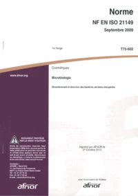 Norme NF EN ISO 21149 Cosmétiques