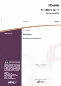 Norme NF EN ISO 22717 Cosmétiques